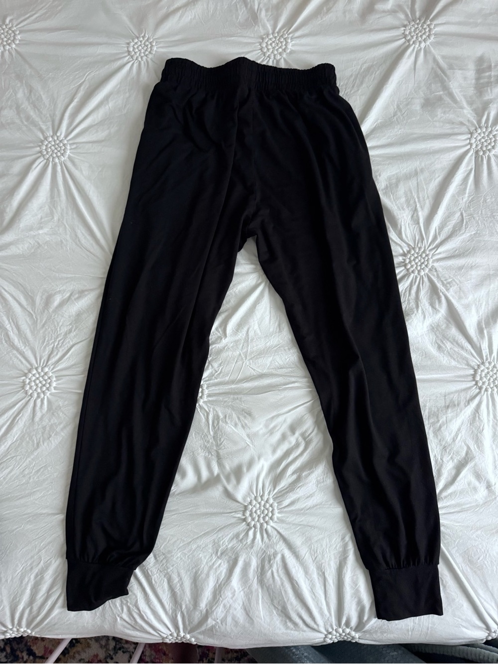 Black Elastic Waist Jogger Pants